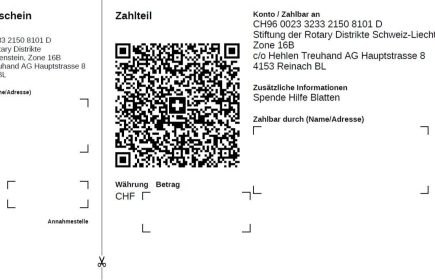 Aiuto Blatten Borsa di versamente QR